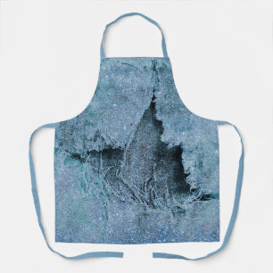 grungy glitter denim apron