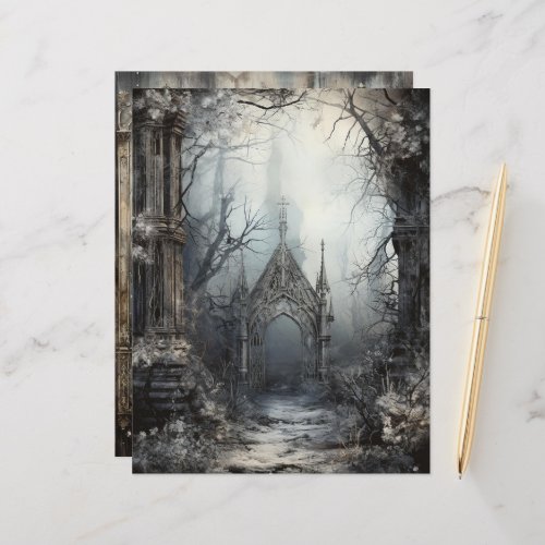 Grungy Gothic Winter Paper Craft Cardstock