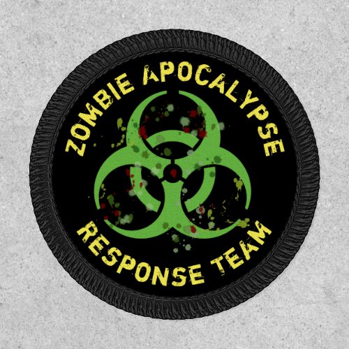 Grungy Green Biohazard Zombie Apocalypse Response Patch