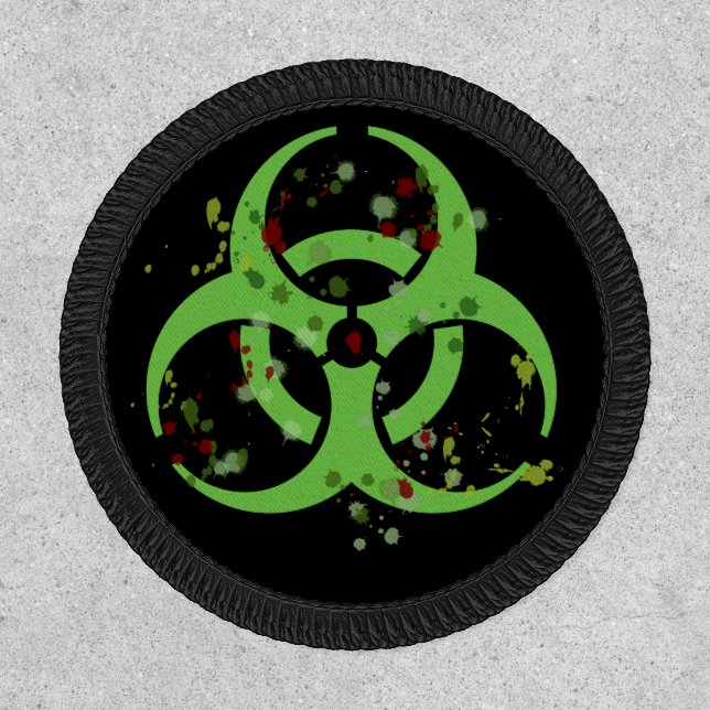 Grungy Green Biohazard Zombie Hunter Patch (Front)