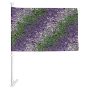 Grungy Groovy Funky Trippy Genderqueer Pride Car Flag