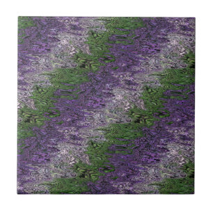 Grungy Groovy Funky Trippy Genderqueer Pride Ceramic Tile