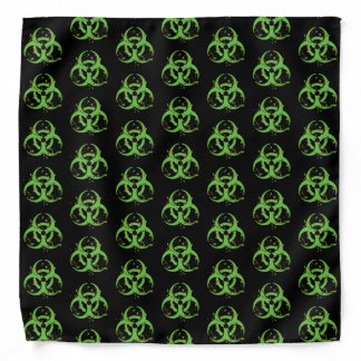 Grungy Gross Green Biohazard Bandana