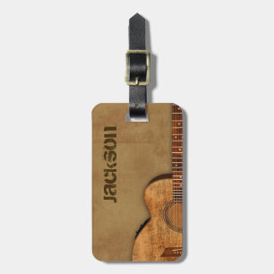Grungy Guitar Luggage Tag