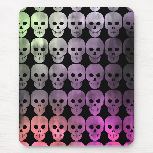 Grungy Halloween skulls Mouse Pad (Front)