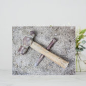 Grungy hammer and chisel (Standing Front)