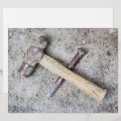 Grungy hammer and chisel (Front/Back)