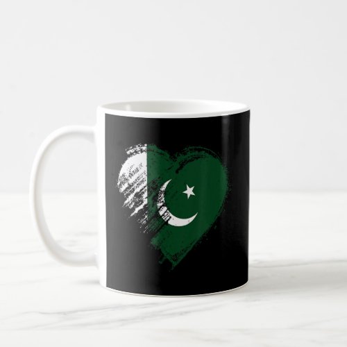 Grungy I Love Pakistan Heart Flag  Coffee Mug