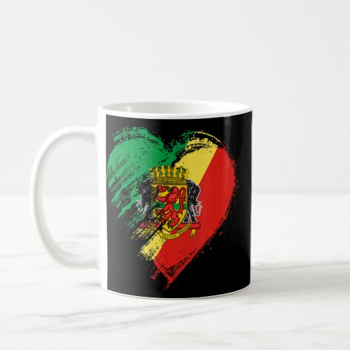 Grungy I Love Republic of The Congo Heart Flag  Coffee Mug