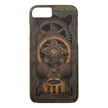 Grungy Industrial Steampunk Machine #2 Iphone 8/7 Case by poppycock_cheapskate at Zazzle