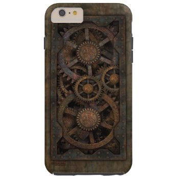 Grungy Industrial Steampunk Machine Tough Iphone 6 Plus Case by poppycock_cheapskate at Zazzle