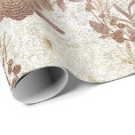 Grungy Ivory Old Pearly Gold Wreath Blush  Royal Wrapping Paper<br><div class="desc">Elegant contemporary and as a same time vintage wrapping paper.
Very original and unique texture 

For any event like birthdays,  anniversary,  new home,  graduation retirements,  Christmas,  valentine,  corporate,  packaging weddings,  bridal showers etc</div>