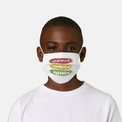 Grungy Juneteenth Freedom of Black people Kids Cloth Face Mask