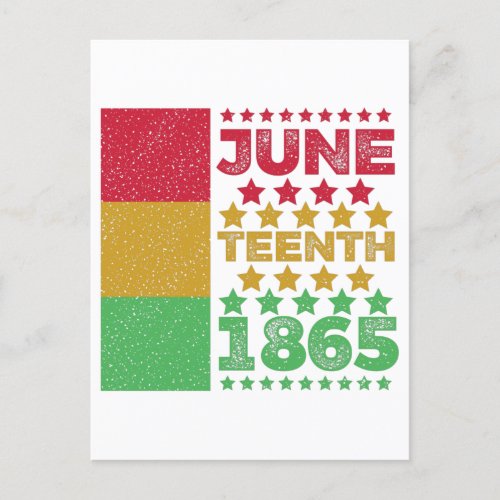 Grungy Juneteenth Freedom of Black people Postcard