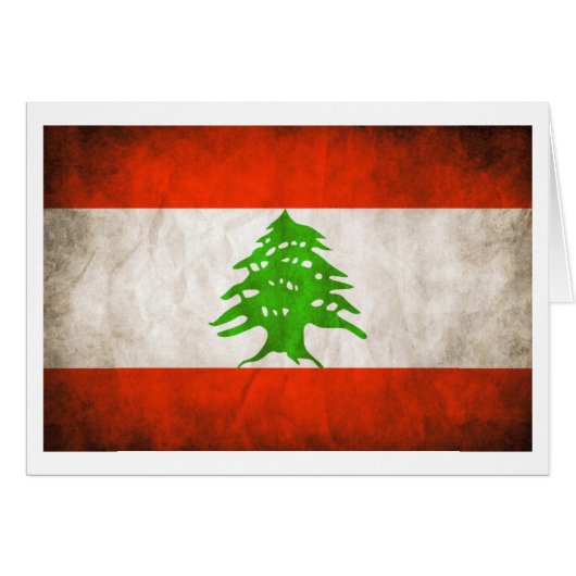 Grungy Lebanon Flag (Front Horizontal)