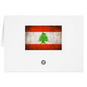 Grungy Lebanon Flag Cards (Back Horizontal)