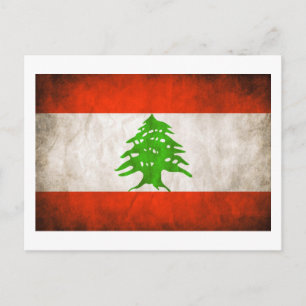 Grungy Lebanon Flag Postcard
