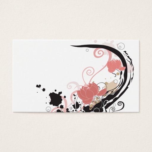 Customizable Grungy lotus business cards
