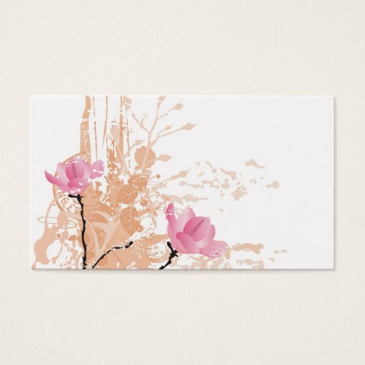 Customizable Grungy magnolias Profile Card Business Card Template