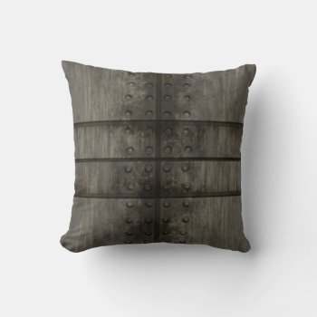 Grungy Metal Plate Pillow by ImGEEE at Zazzle