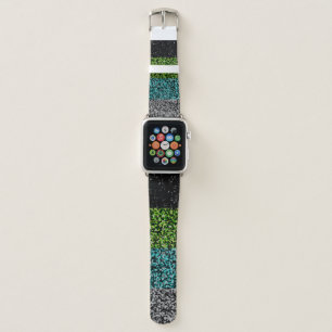 Grungy Noisy Abstract Quoiromantic Pride Flag Apple Watch Band