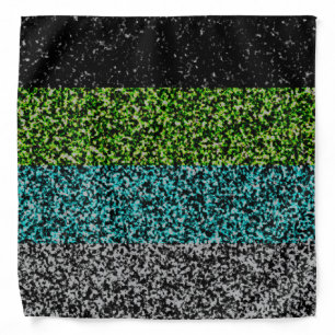 Grungy Noisy Abstract Quoiromantic Pride Flag Bandana