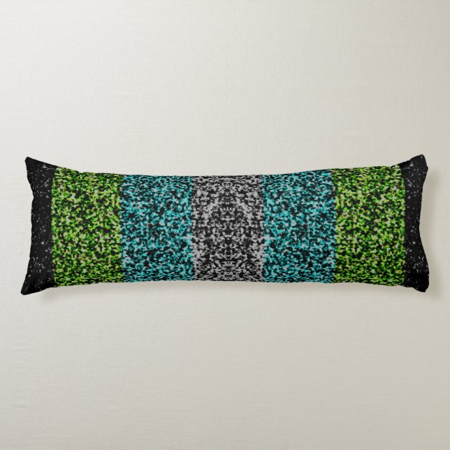 Grungy Noisy Abstract Quoiromantic Pride Flag Body Pillow (Front)