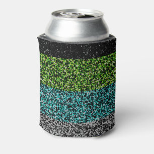 Grungy Noisy Abstract Quoiromantic Pride Flag Can Cooler