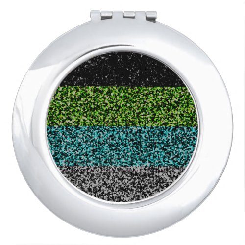 Grungy Noisy Abstract Quoiromantic Pride Flag Compact Mirror