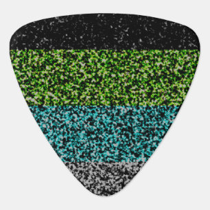 Grungy Noisy Abstract Quoiromantic Pride Flag Guitar Pick