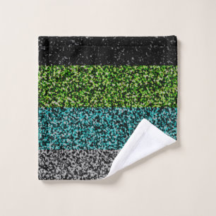 Grungy Noisy Abstract Quoiromantic Pride Flag Wash Cloth