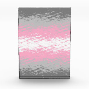 Grungy Noisy Grainy Abstract Demigirl Pride Flag Acrylic Award