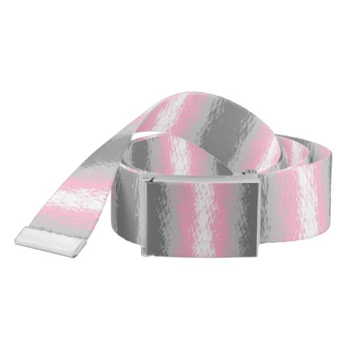 Grungy Noisy Grainy Abstract Demigirl Pride Flag Belt