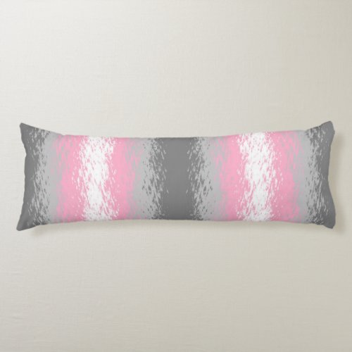 Grungy Noisy Grainy Abstract Demigirl Pride Flag Body Pillow