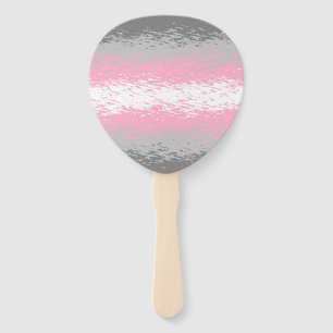 Grungy Noisy Grainy Abstract Demigirl Pride Flag Hand Fan