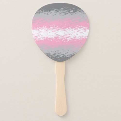 Grungy Noisy Grainy Abstract Demigirl Pride Flag Hand Fan