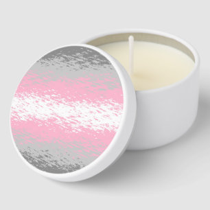 Grungy Noisy Grainy Abstract Demigirl Pride Flag Mini Candle Favors