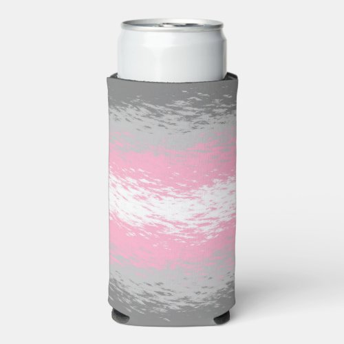 Grungy Noisy Grainy Abstract Demigirl Pride Flag Seltzer Can Cooler