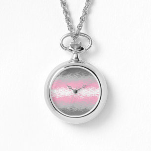 Grungy Noisy Grainy Abstract Demigirl Pride Flag Watch