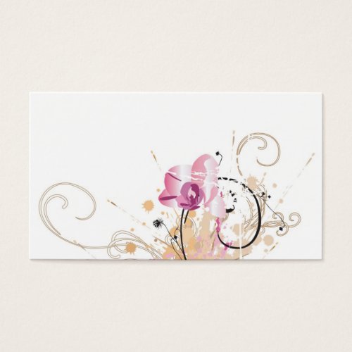 Grungy orchids Profile Card Business Cards