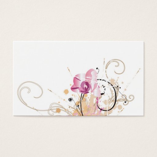 Customizable Grungy orchids Profile Card Business Cards
