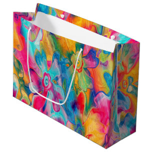 Grungy-Painted-Florals-16- Large Gift Bag
