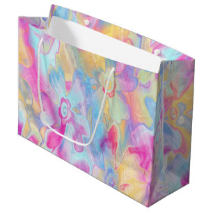 Grungy-Painted-Florals-5- Large Gift Bag