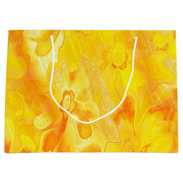 Grungy-Painted-Florals-8- Large Gift Bag (Front)