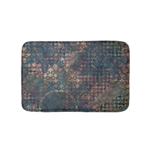 Grungy Patterns with Messy Patchwork of Textures Bath Mat