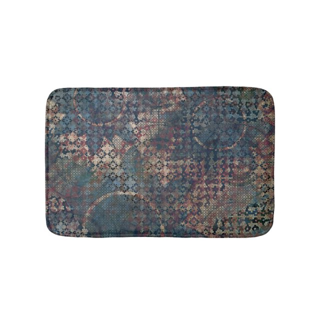 Grungy Patterns with Messy Patchwork of Textures Bath Mat (Front)