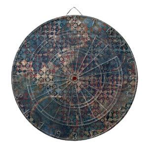 Grungy Patterns with Messy Patchwork of Textures Dart Board