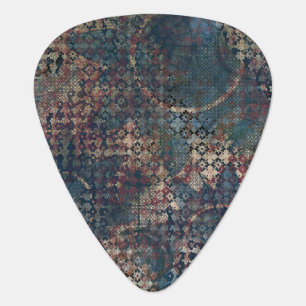 Grungy Patterns with Messy Patchwork of Textures Guitar Pick