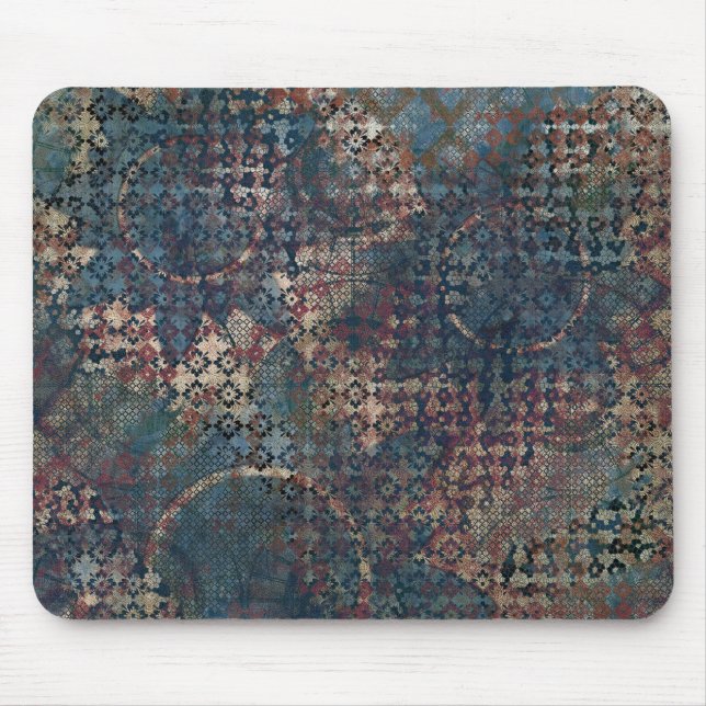 Grungy Patterns with Messy Patchwork of Textures Mouse Pad (Front)