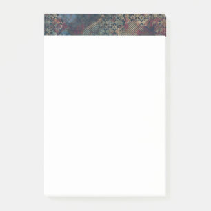 Grungy Patterns with Messy Patchwork of Textures Post-it Notes